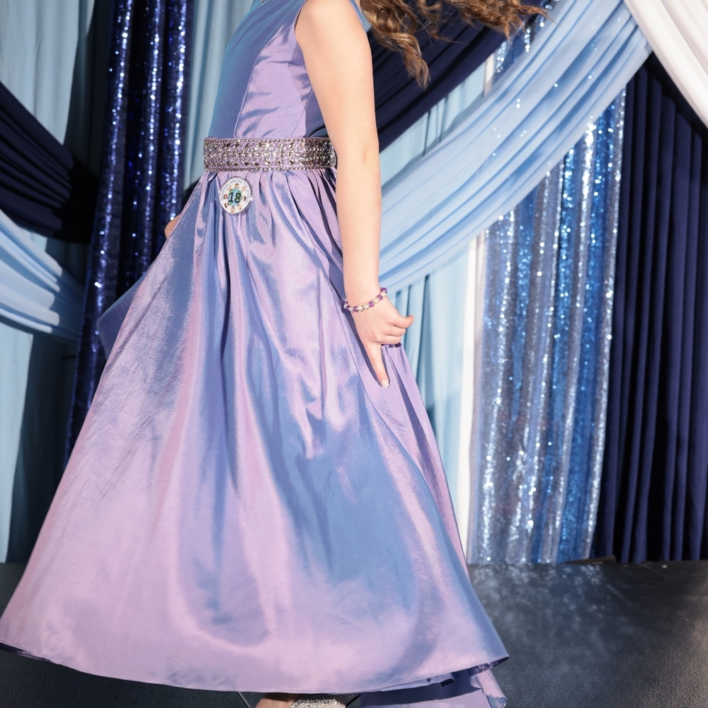 Girls Iridescent Pageant Dress
